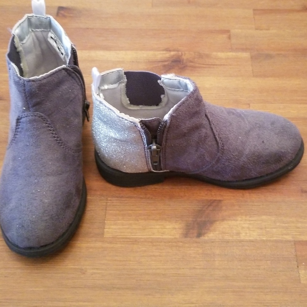 Girls glitter and gray size 10 booties